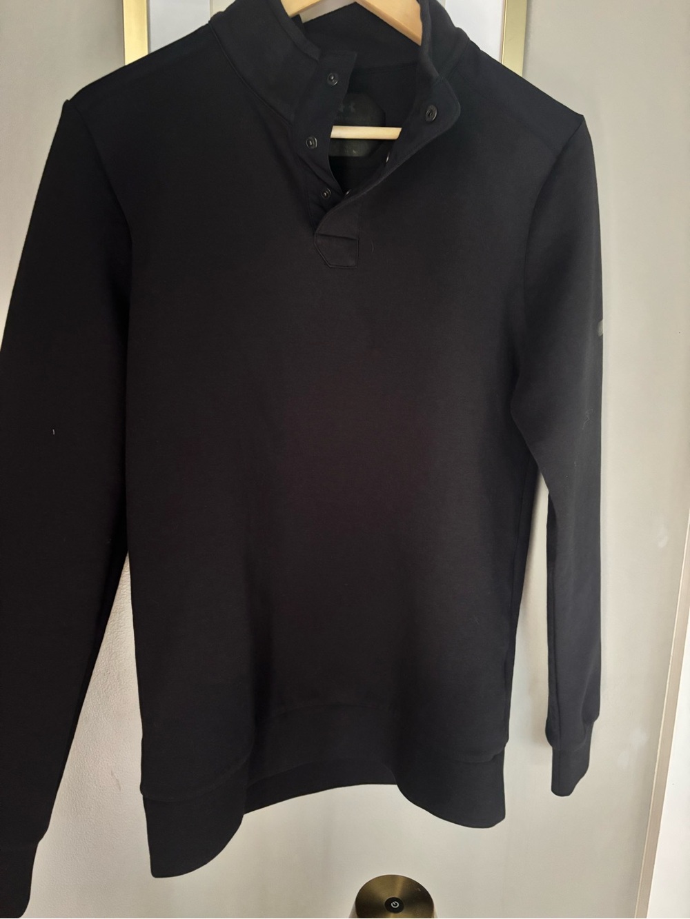 Under Armour Black Snap-Front Mock Neck Sweatshirt